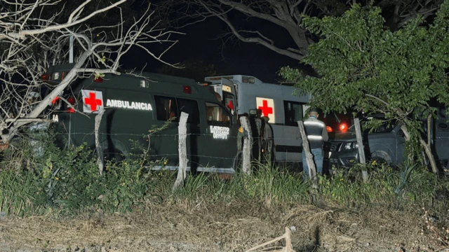 Ambulancias en el sitio del accidente
