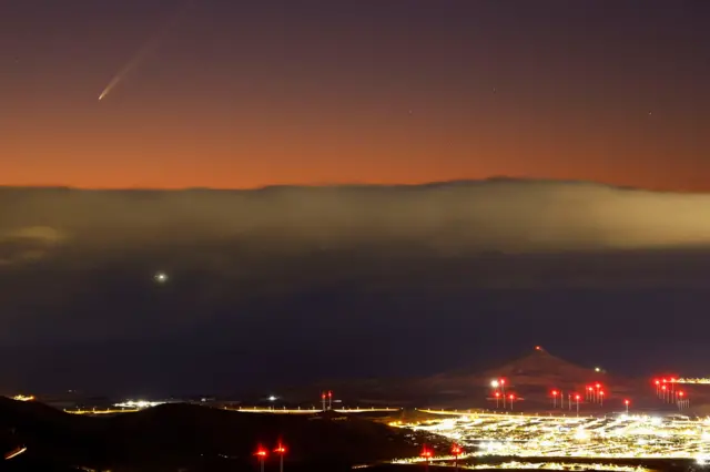 O cometa pôde ser visto nos últimos dias a partir de Gran Canaria, território espanhol 