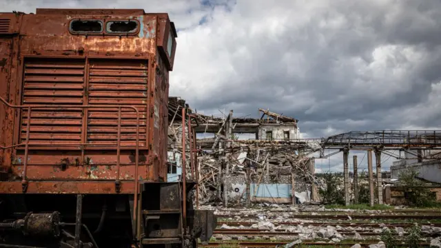 সোলেডার শহরে লবণের খনি
