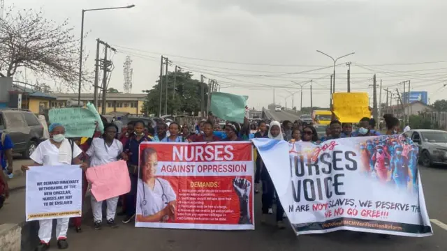 Nurses protest