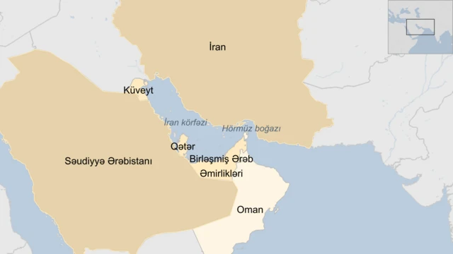 Hörmüz boğazı və İran körfəzi ətrafındakı ölkələr