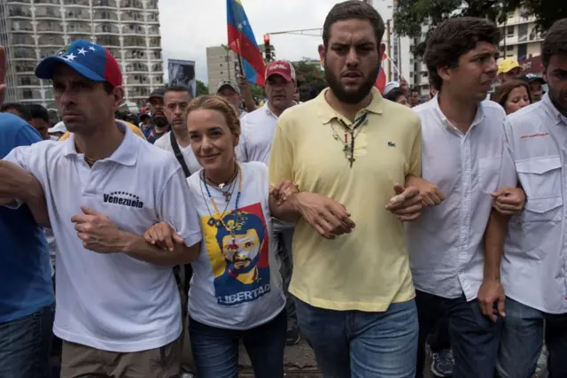 Henrique Capriles, Lilian Tintori y Juan Requesens