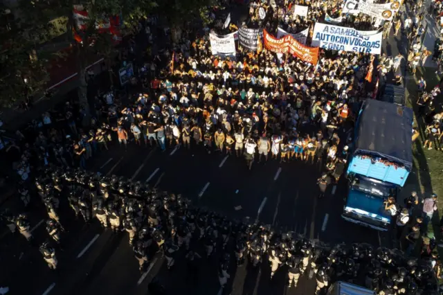 Marcha frente al Congreso
