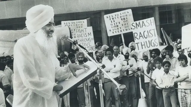 साल 1974 में कनाडा में सिखों का प्रदर्शन