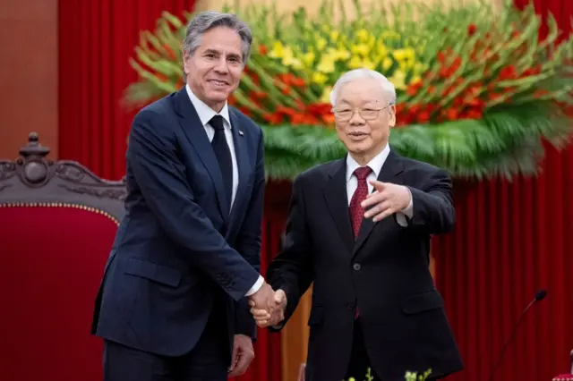 Ông Blinken và ông Nguyễn Phú Trọng