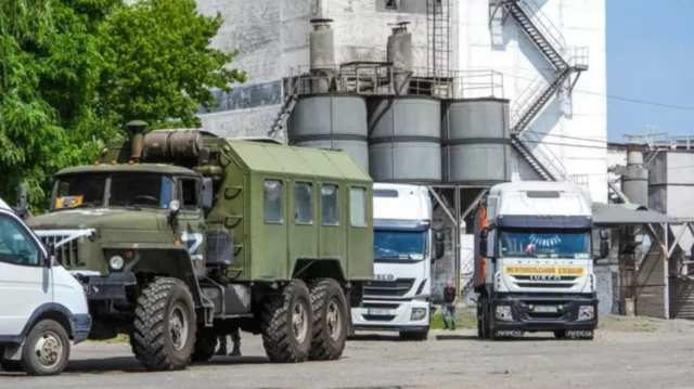 Орус аскерлери Мелитополдогу кампалардын биринде