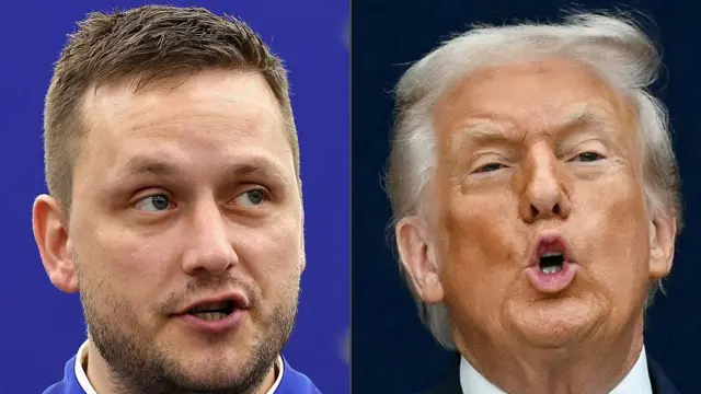 Thủ tướng Greenland Jens-Frederik Nielsen (trái) và Tổng thống Mỹ Donald Trump