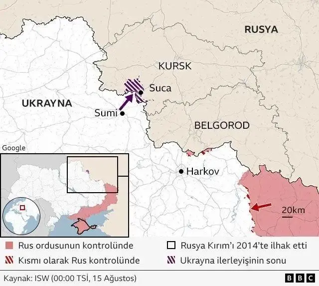 Rusya Ukrayna sınırı haritası
