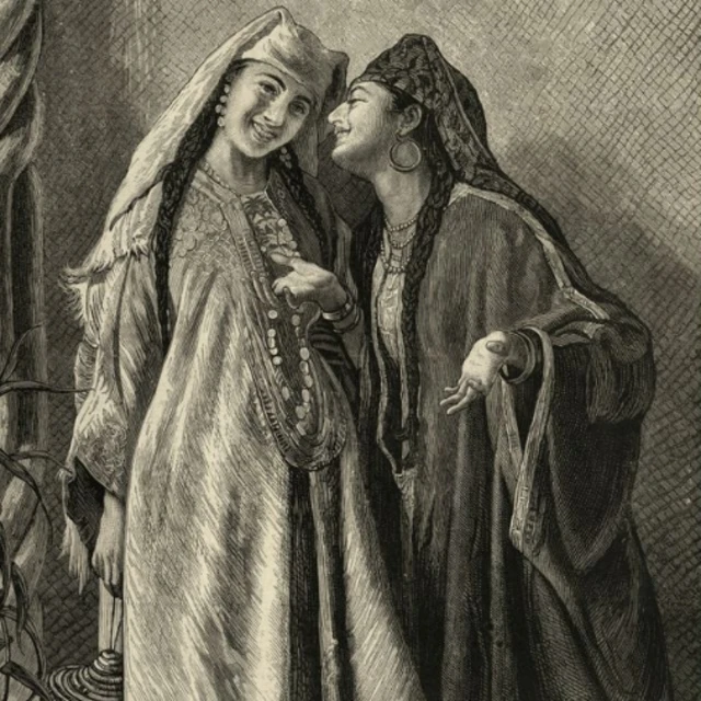 1877 میں سلطنت عثمانیہ کے حرم میں خواتین کی تصویر