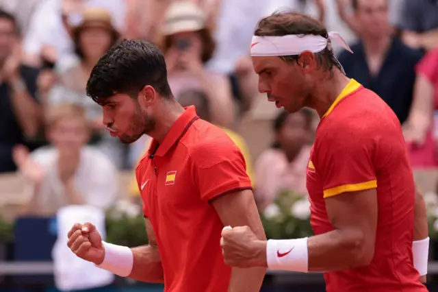 Rafael Nadal y Carlos Alcaraz 