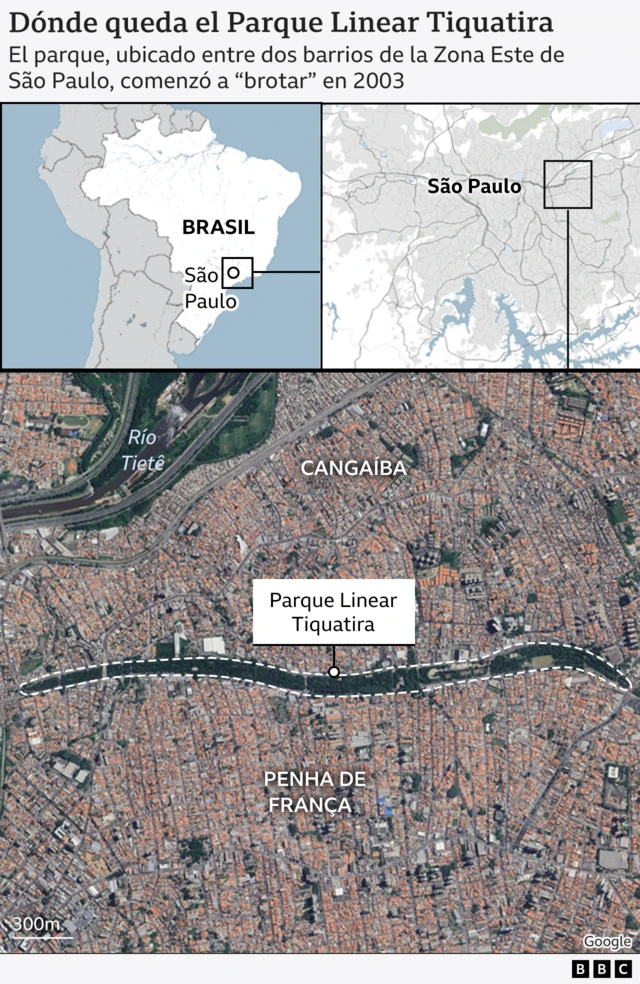 Mapa de ubicación del Parque Tiquatira