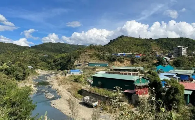 ভারতীয় সীমান্তের কাছে অবস্থিত মিয়ানমারের একটি গ্রাম।
