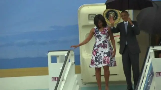 কিউবায় মার্কিন প্রেসিডেন্ট বারাক ওবামার ঐতিহাসিক সফর। সঙ্গে ছিলেন মিশেল ওবামা।