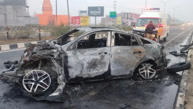 ঋষভ পন্থের গাড়িটি সম্পূর্ণ ভস্মীভূত