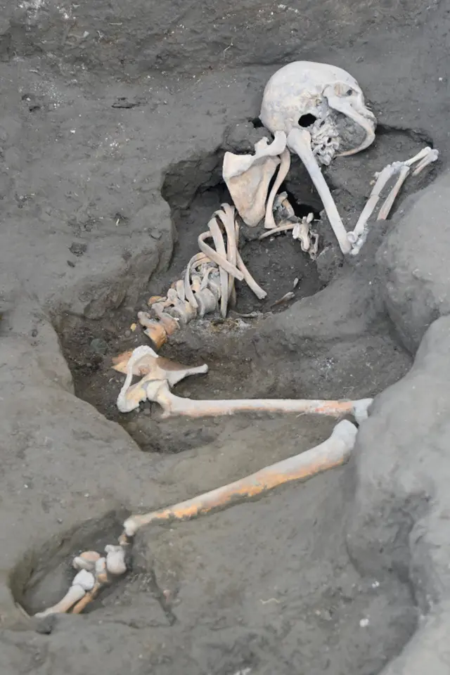 El cuerpo de la mujer hallada en Pompeya