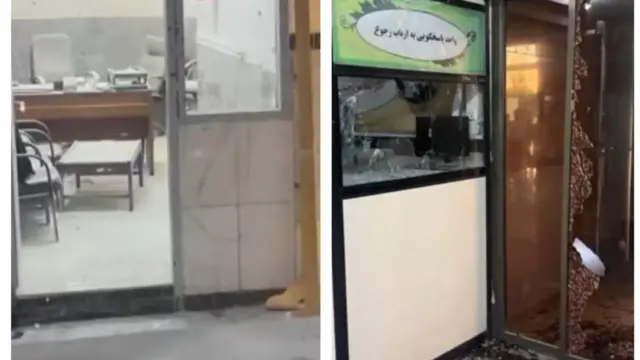 شیشه شکسته و ساختمان دادگستری 