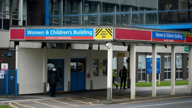 Outside the women and children's building, Countess of Chester hospital