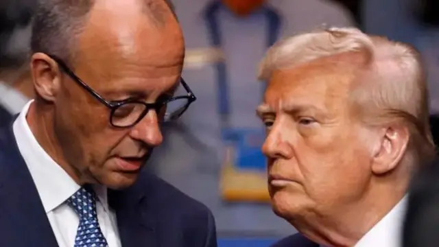 فریدریش مرتس در کنار دونالد ترامپ