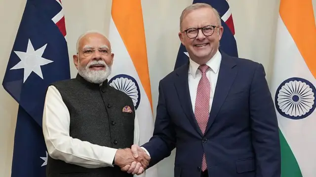 नरेंद्र मोदी और ऑस्ट्रेलिया के प्रधानमंत्री एंथनी अल्बनीज़