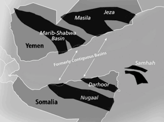 Isku-ekaanshaha togagga shidaalka Yemen iyo Soomaaliya. 