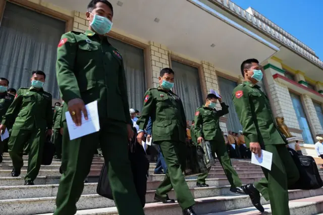 ၂၀၂၀ အရပ်သားလက်ထက်လွှတ်တော်ထဲက တပ်ကိုယ်စားလှယ်တွေ 