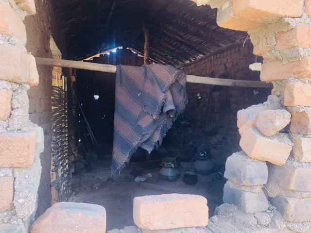 हत्तीने तोडलेलं घर 