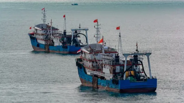 Le nombre de navires chinois de haute mer est évalué jusqu'à 17 000 selon la FAO.