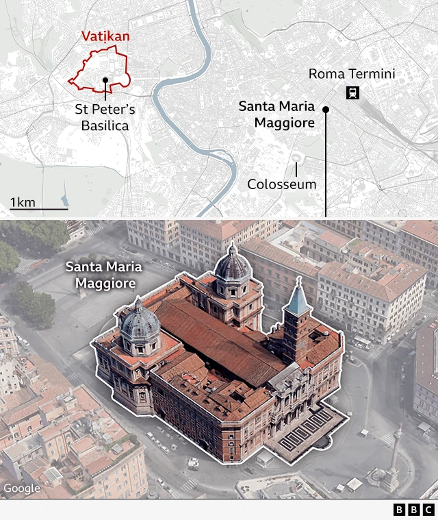 Foto na-egosi Santa Maria Maggiore dị na Rome
