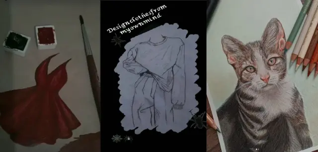 چند نمونه از طراحی مدل لباس و نقاشی‌های آرمیتا گراوند 