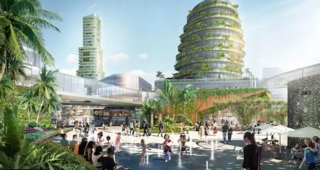 Perusahaan Country Garden asal China membayangkan Forest City akan tampak seperti gambar ini.