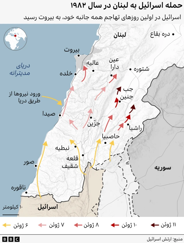 تهاجم اسرائیل به لبنان