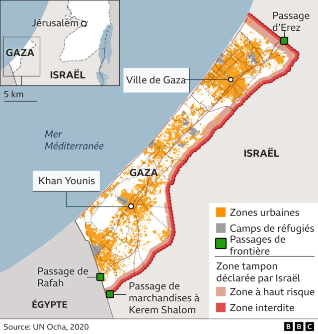 Carte de Gaza