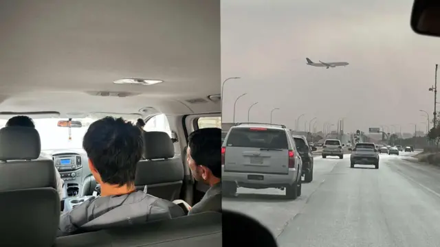 張先生包車穿過沙漠抵達利雅德，看到飛機升降時心情激動