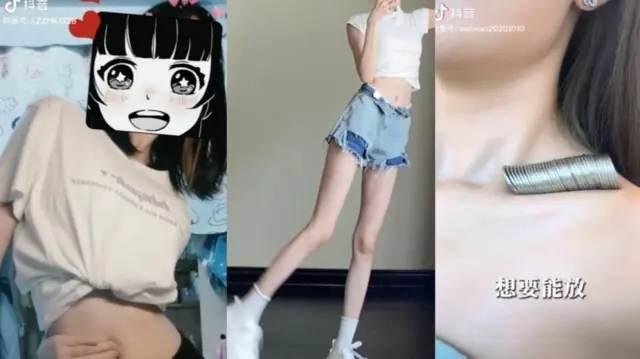 Imagen de Tik Tok que promueve cánones de belleza tóxicos