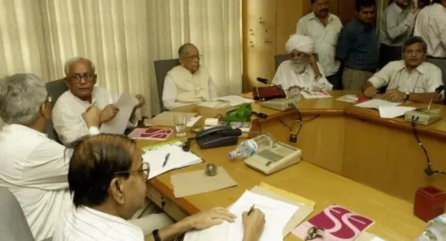Anil Biswas, Prakash Karat, Buddhadev Bhattacharya, Jyoti Basu, Harkishen Singh Surjeet and Sitaram Yechury