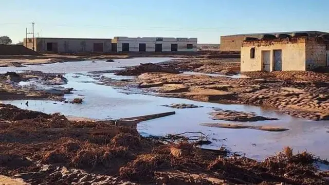 السيول في المخيلي جنوبي درنة