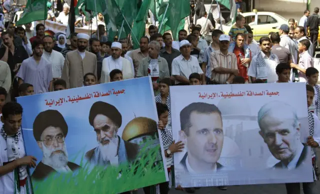 تظاهرات طرفداران ایران در سوریه