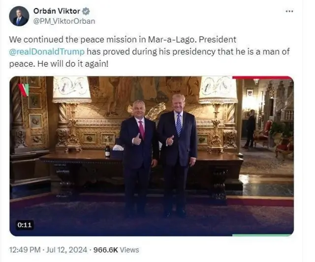 हंगेरीचे पंतप्रधान व्हिक्टर ओरबान आणि डोनाल्ड ट्रम्प