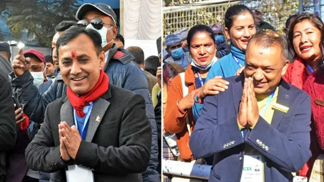 कांग्रेसको महाधिवेशनमा अलग अलग खेमामा निर्वाचन लडेका थिए थापा र शर्मा