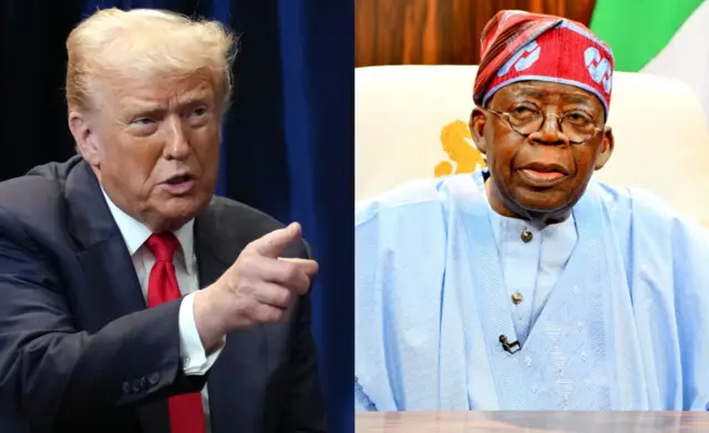 Aworan Aarẹ Amẹrika, Donald Trump ati Aarẹ orilẹede Naijiria, Bola Tinubu