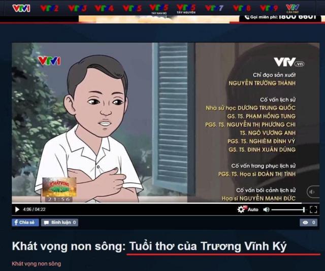 Tập nói về nhà văn hóa Trương Vĩnh Ký của chương trình Khát vọng non sông đã bị gỡ khỏi website của VTV