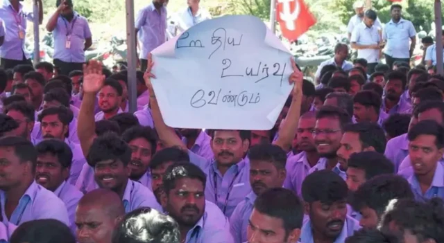 சாம்சங் இந்தியா: இடைநீக்கம் முதல் உள்ளிருப்பு போராட்டம் வரை