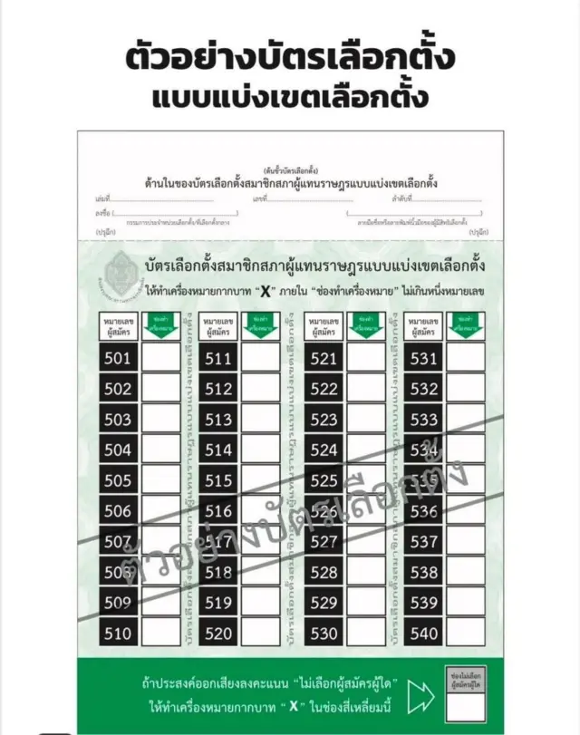 บัตรเลือกตั้ง