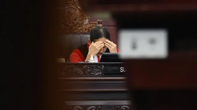 Ketua MK Suhartoyo saat memimpin sidang uji materiil pada Kamis (29/02).