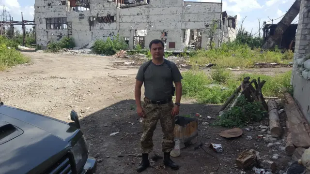 Тарас Пастух на фронті у 2016 році 