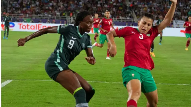 Super Falcon and Atlas Lioness dey battle for di bal