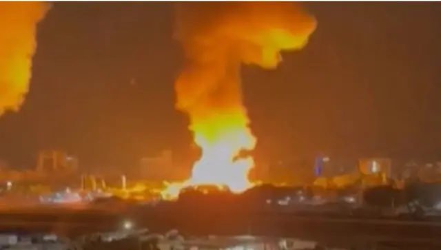 ভেনেজুয়েলার রাজধানী কারাকাসে হামলার দৃশ্য