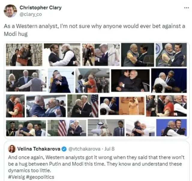 ਨਰਿੰਦਰ ਮੋਦੀ ਅਤੇ ਵਲਾਦੀਮੀਰ ਪੁਤਿਨ