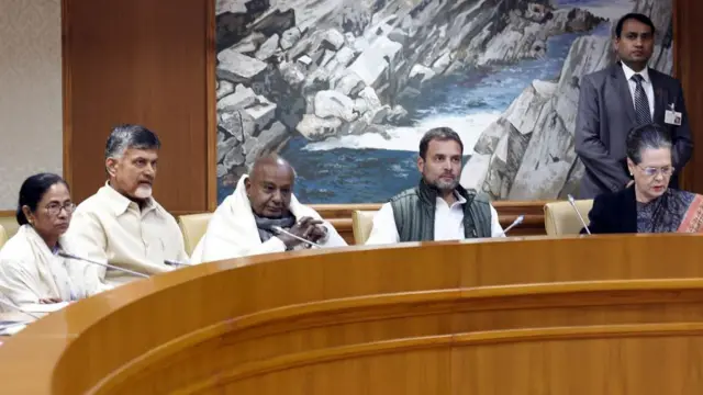 ২০১৯ সালের লোকসভা নির্বাচনের আগে বিরোধী দলীয় নেতা নেত্রীদের একটি বৈঠক - ফাইল চিত্র