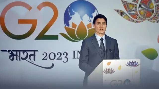 जी-20 सम्मेलन में जस्टिन ट्रूडो.